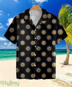 Golden Black DogecoinTropical Hawaiian Shirt Product Photo 1