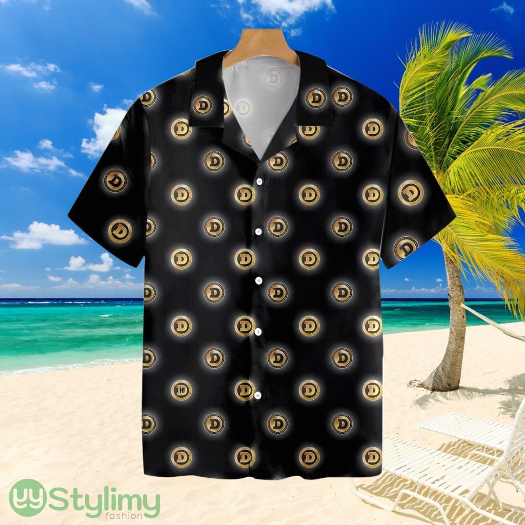 Golden Black DogecoinTropical Hawaiian Shirt 2 Golden Black DogecoinTropical Hawaiian Shirt Product Photo 1