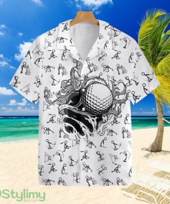 Golf Hole Breakthrough Tropical Hawaiian Shirt Product Photo 1