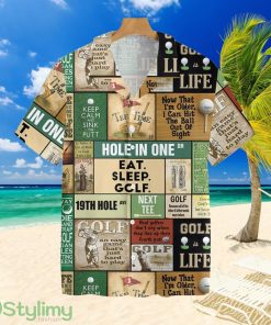 Golf Vintage Pattern Tropical Hawaiian Shirt Product Photo 1