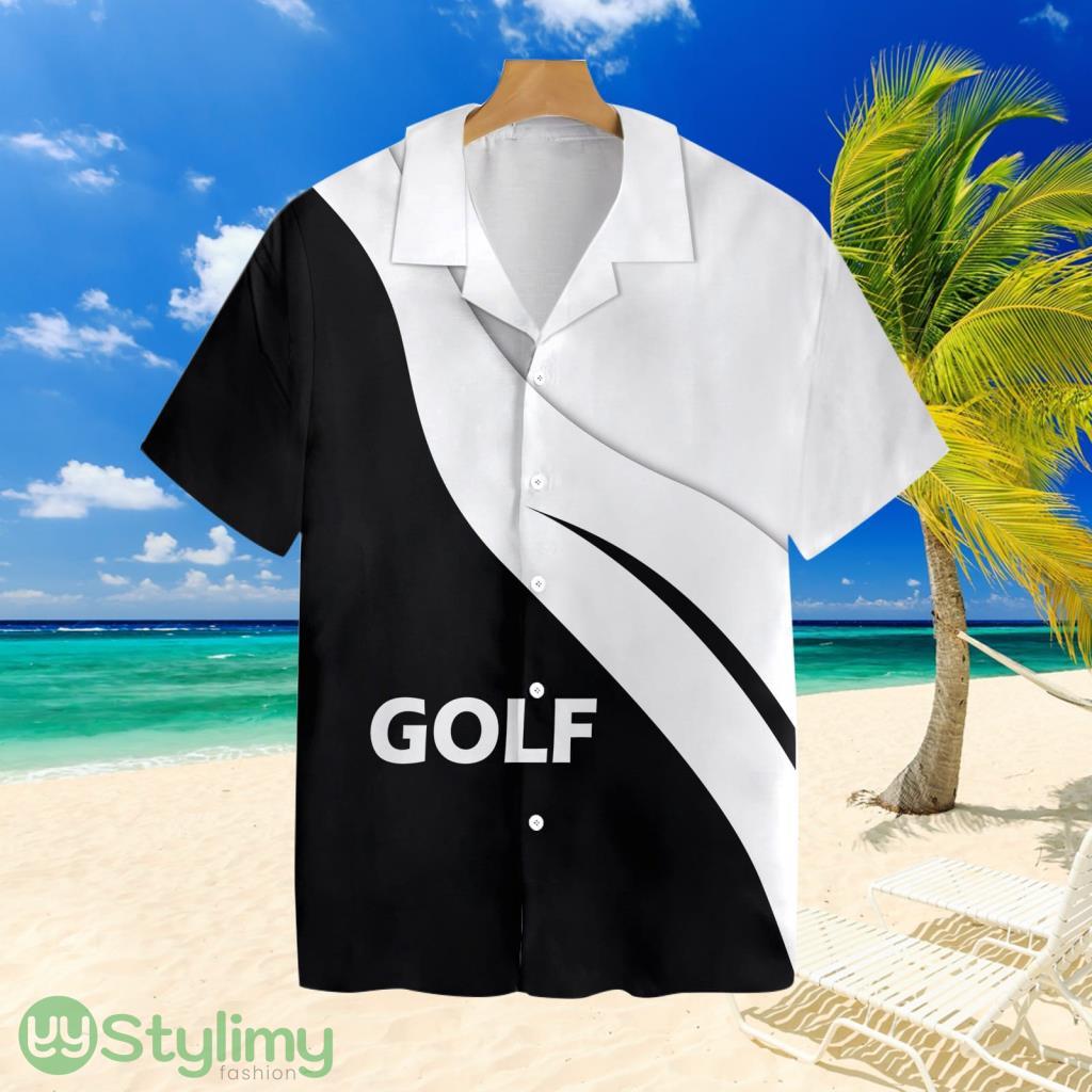 Golf Vt Black And White Tropical Hawaiian Shirt 2 Golf Vt Black And White Tropical Hawaiian Shirt Product Photo 1