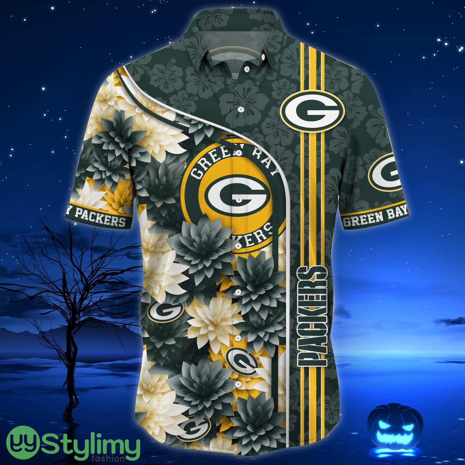 Green Bay Packers Aloha Hawaiian Shirt Trending Summer Beach Gift 2 Green Bay Packers Hawaiian Shirt Trending Summer. Gift For Fan H51333 Product Photo 2