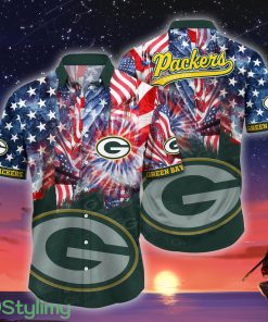 Green Bay Packers NFL US Flag Independence Day Hawaiian Shirt For Men And Women Product Photo 1