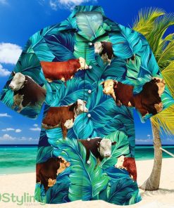 Hereford Cattle Lovers Hawaiian Shirt Product Photo 1
