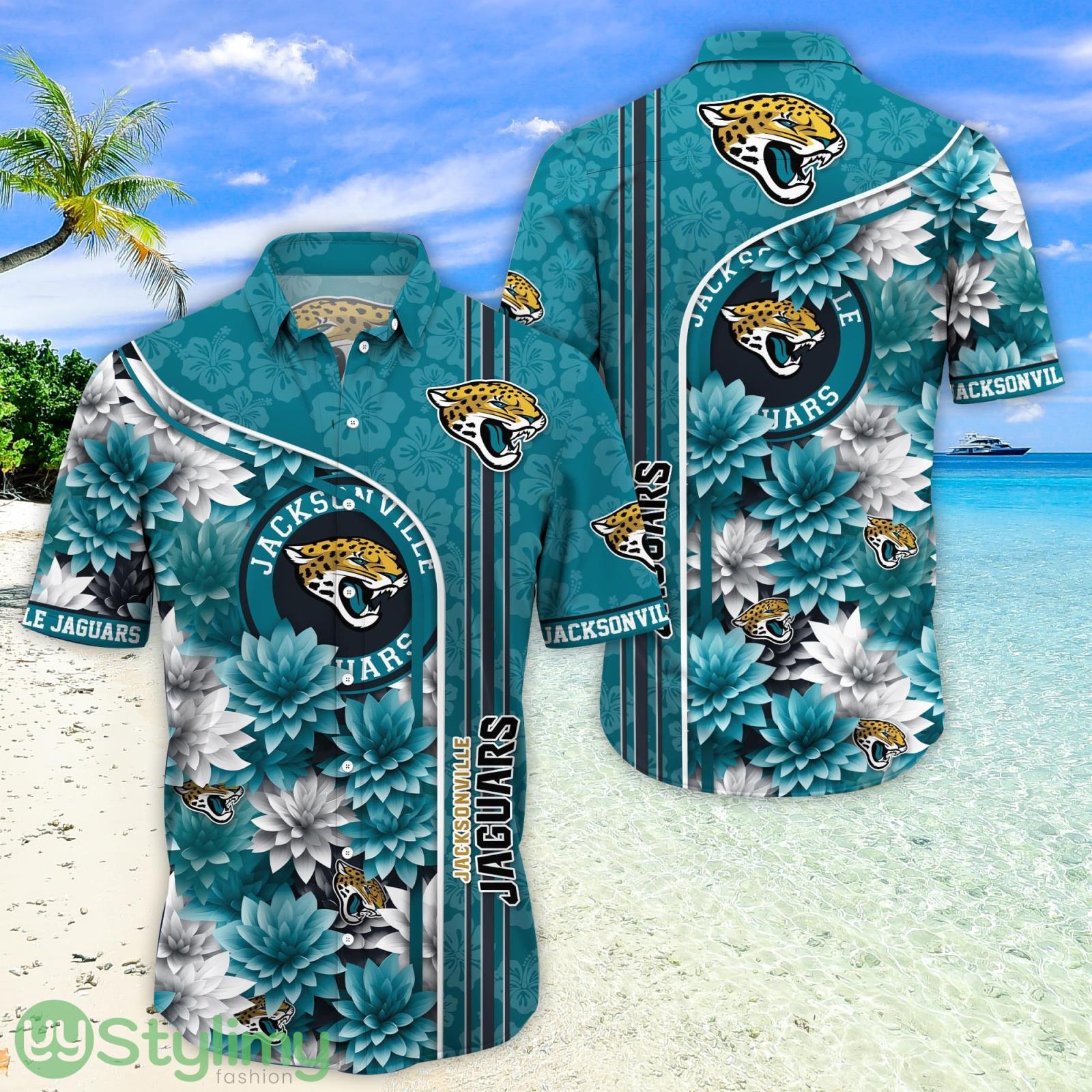 Jacksonville Jaguars Aloha Hawaiian Shirt Trending Summer Beach Gift 4 Jacksonville Jaguars Aloha Hawaiian Shirt Trending Summer Beach Gift Product Photo 1