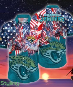 Jacksonville Jaguars NFL US Flag Independence Day Hawaiian Shirt For Men And Women Product Photo 1