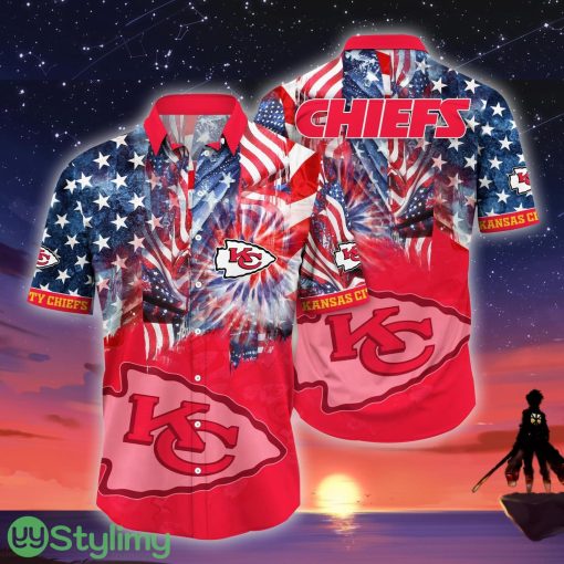Kansas City Chiefs NFL US Flag Independence Day Hawaiian Shirt For Men And Women Product Photo 1