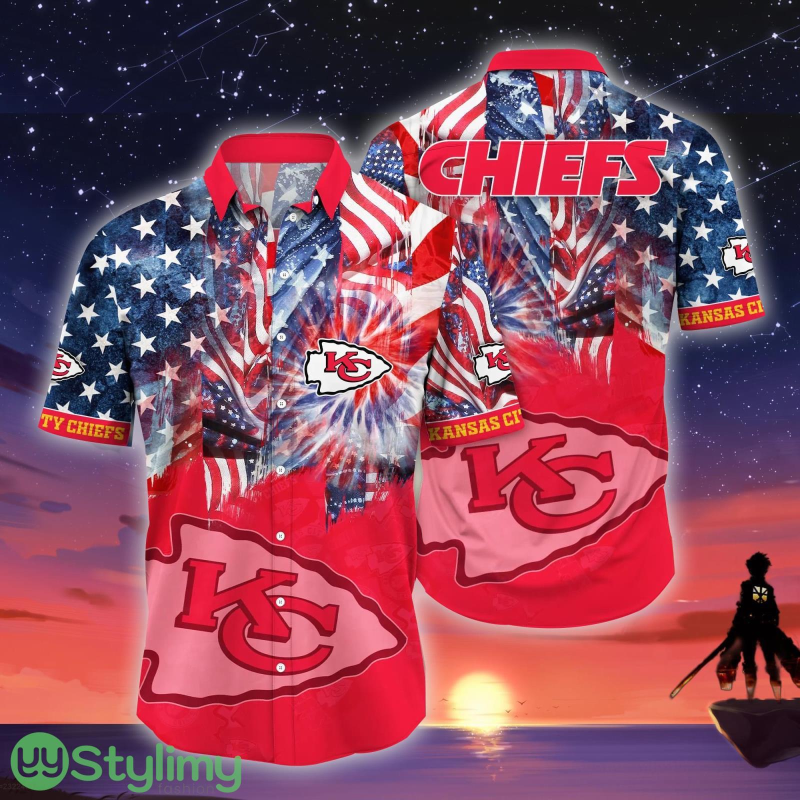Kansas City Chiefs NFL US Flag Independence Day Hawaiian Shirt For Men And Women 4 Kansas City Chiefs NFL US Flag Independence Day Hawaiian Shirt For Men And Women Product Photo 1