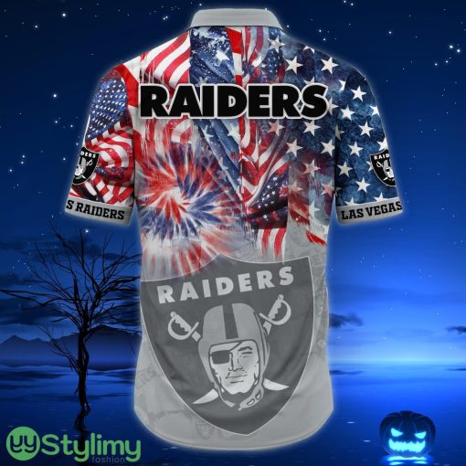 Las Vegas Raiders NFL US Flag Independence Day Hawaiian Shirt For Men And Women Product Photo 3