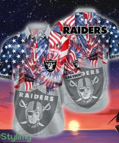 Las Vegas Raiders NFL US Flag Independence Day Hawaiian Shirt For Men And Women Product Photo 1