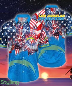 Los Angeles Chargers NFL US Flag Independence Day Hawaiian Shirt For Men And Women Product Photo 1