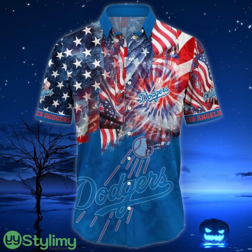 Los Angeles Dodgers MLB US Flag Independence Day Hawaiian Shirt For Men And Women Product Photo 2