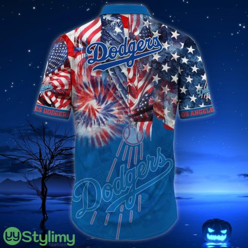 Los Angeles Dodgers MLB US Flag Independence Day Hawaiian Shirt For Men And Women Product Photo 3