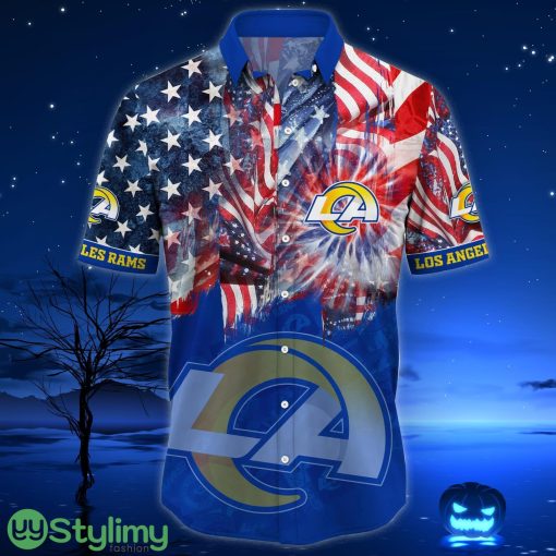Los Angeles Rams NFL US Flag Independence Day Hawaiian Shirt For Men And Women Product Photo 2