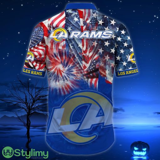 Los Angeles Rams NFL US Flag Independence Day Hawaiian Shirt For Men And Women Product Photo 3