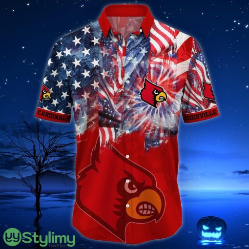 Louisville Cardinals NCAA2 US Flag Independence Day Hawaiian Shirt For Men And Women Product Photo 2