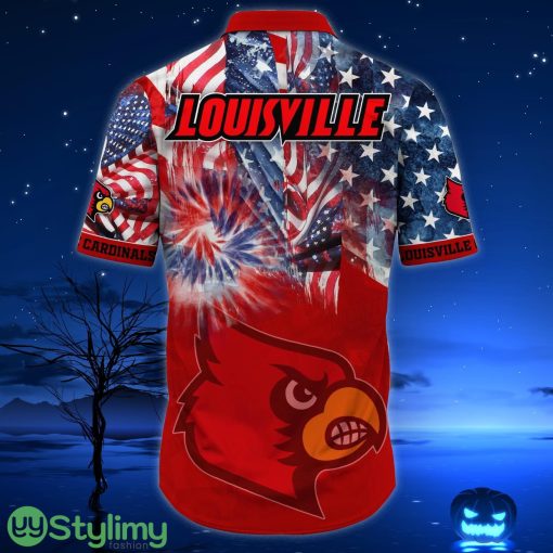 Louisville Cardinals NCAA2 US Flag Independence Day Hawaiian Shirt For Men And Women Product Photo 3