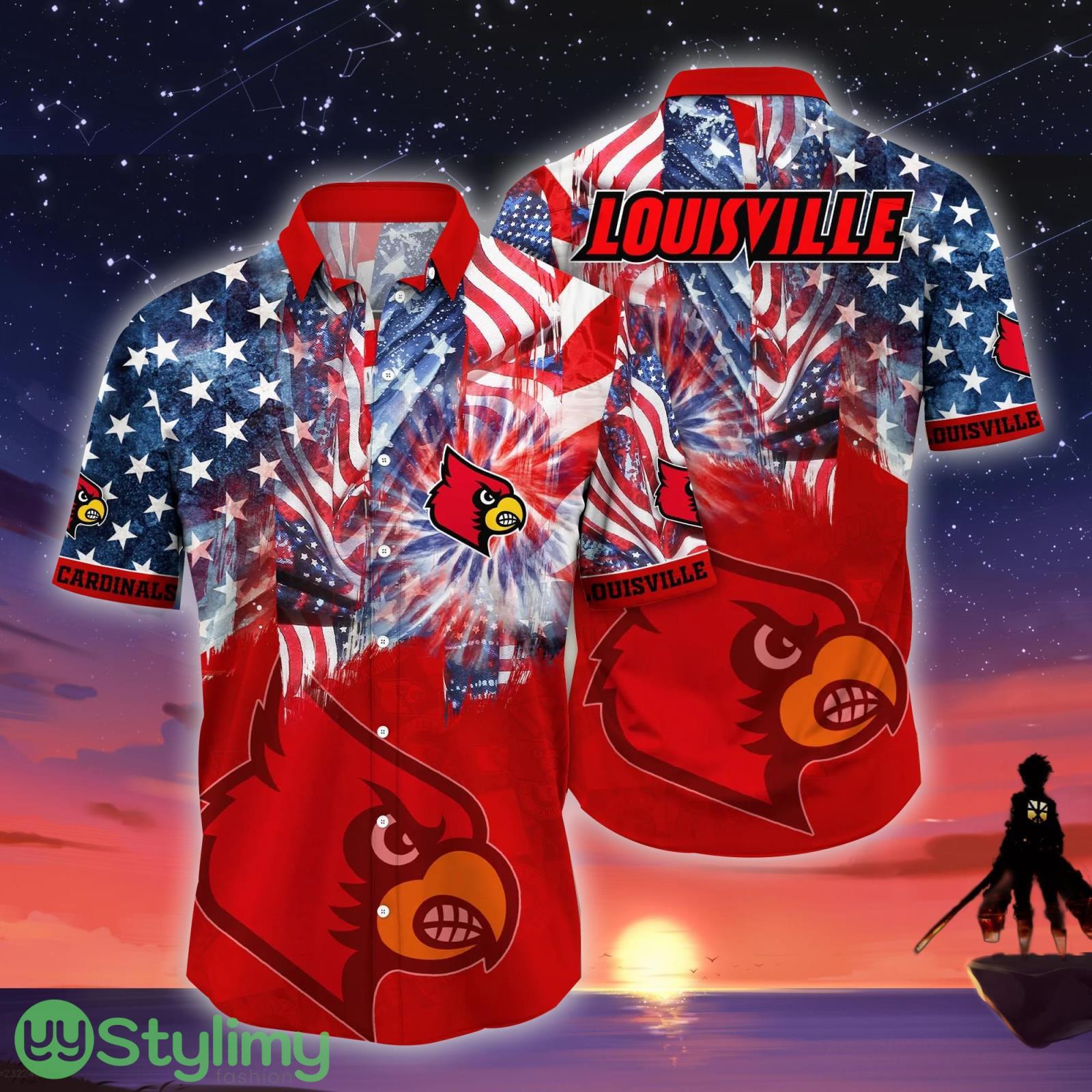 Louisville Cardinals NCAA2 US Flag Independence Day Hawaiian Shirt For Men And Women 4 Louisville Cardinals NCAA2 US Flag Independence Day Hawaiian Shirt For Men And Women Product Photo 1