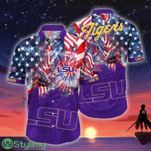 LSU TIGERS NCAA1 US Flag Independence Day Hawaiian Shirt For Men And Women Product Photo 1