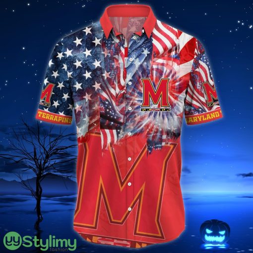 Maryland Terrapins NCAA3 US Flag Independence Day Hawaiian Shirt For Men And Women Product Photo 2