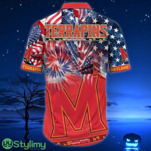 Maryland Terrapins NCAA3 US Flag Independence Day Hawaiian Shirt For Men And Women Product Photo 3