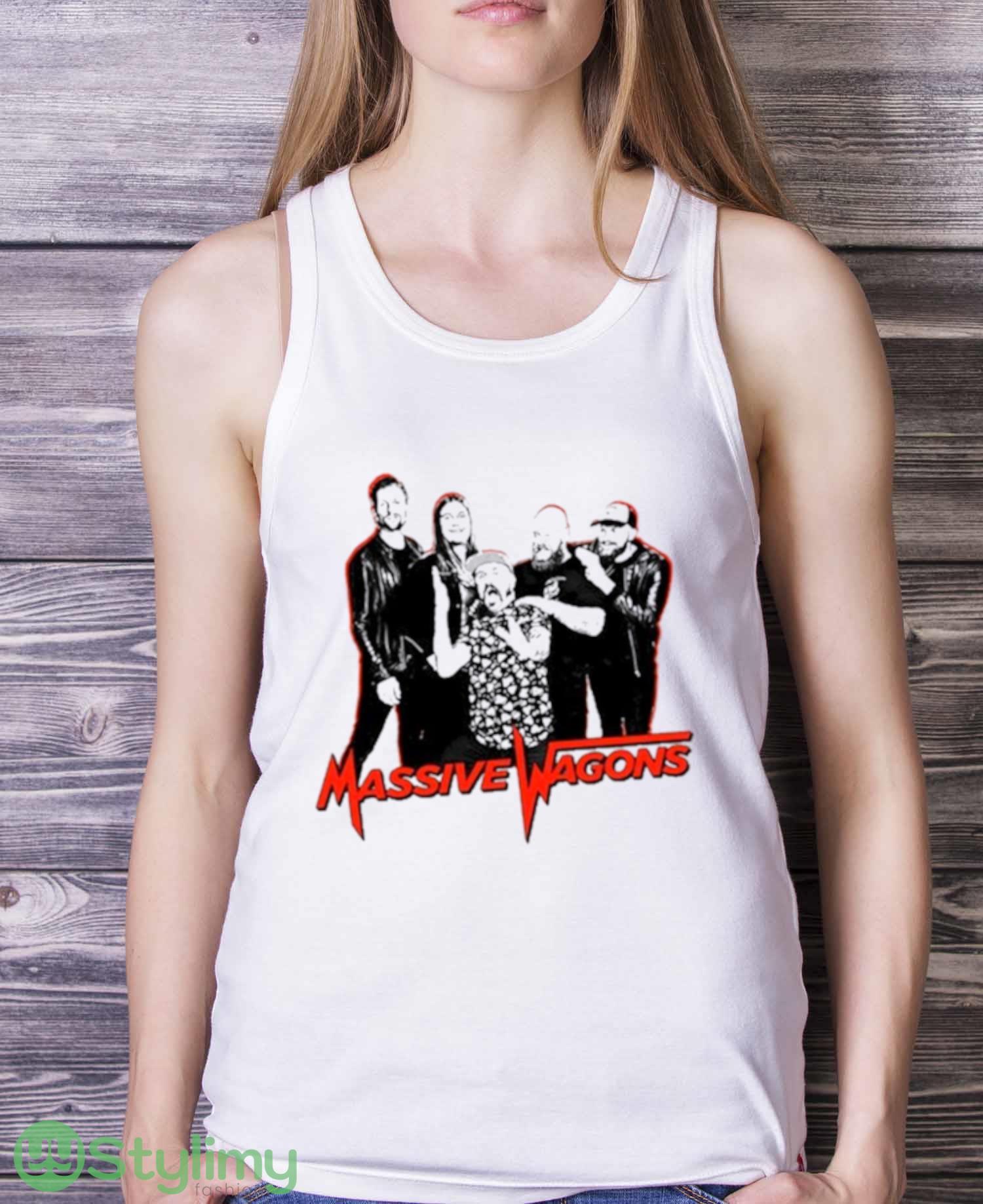 massive Wagons Band Shirt 3 massive Wagons Band Shirt - White Ladies Tank Top