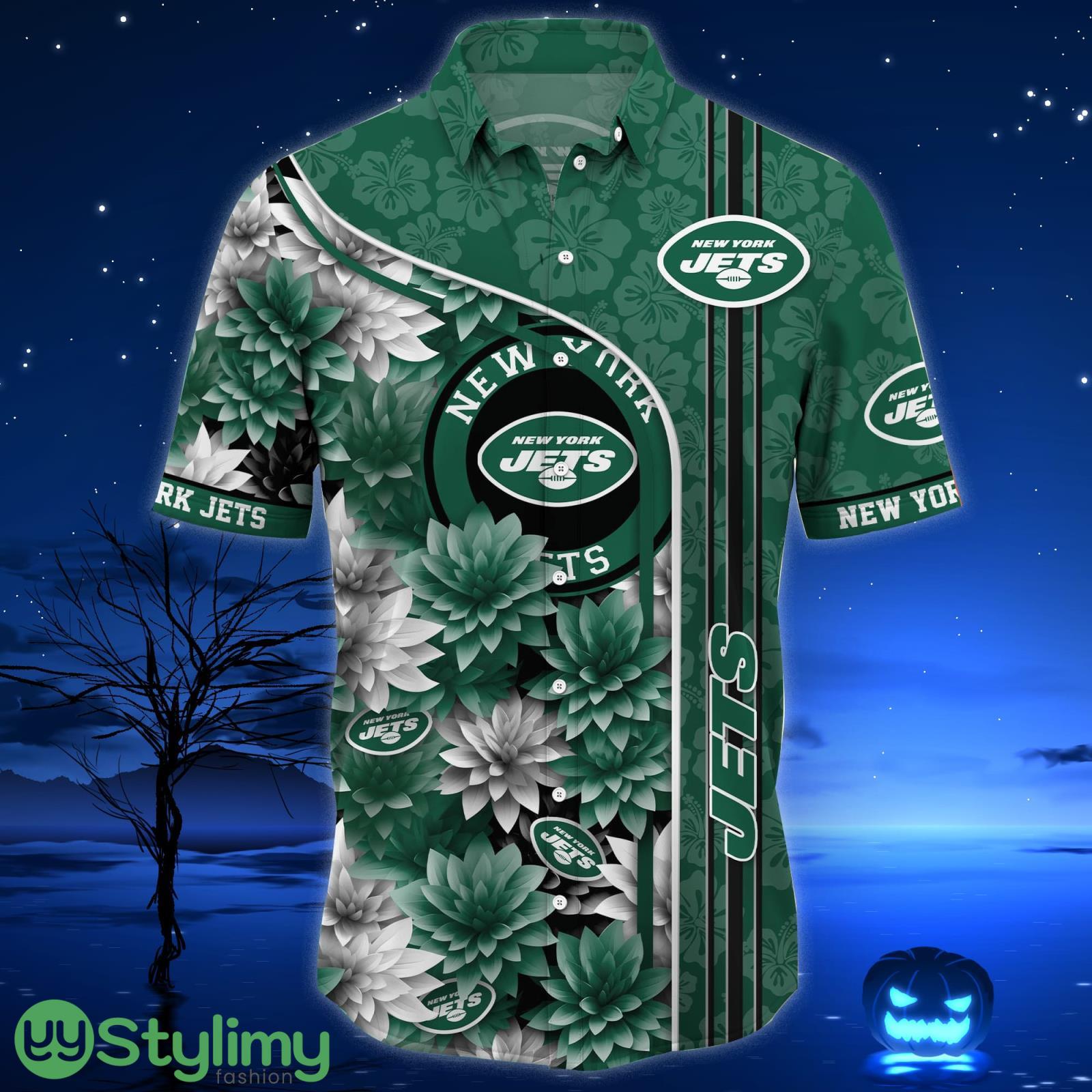 New York Jets Aloha Hawaiian Shirt Trending Summer Beach Gift 2 New York Jets Aloha Hawaiian Shirt Trending Summer Beach Gift Product Photo 2