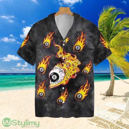 Skull With 8 Ball Pool Billiardtropical Hawaiian Shirt For Men And Women Product Photo 1