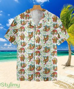Sloth Flowertropical Hawaiian Shirt For Men And Women Product Photo 1
