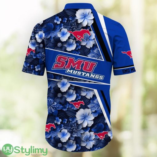 SMU Mustangs Fans Sport Flower New Trending Aloha Hawaiian Shirt Product Photo 3