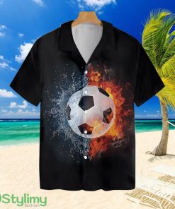 Soccer Ball In Fire And Watertropical Hawaiian Shirt For Men And Women Product Photo 1