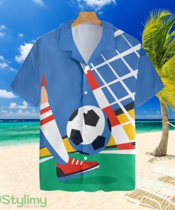 Soccer Player With Balltropical Hawaiian Shirt For Men And Women Product Photo 1