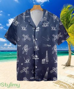 Spaceship And Spacemantropical Hawaiian Shirt For Men And Women Product Photo 1