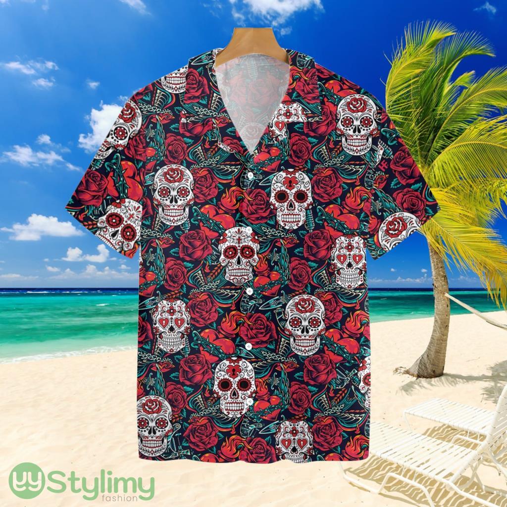 Sugar Skulls And Rosestropical Hawaiian Shirt For Men And Women 2 Sugar Skulls And Rosestropical Hawaiian Shirt For Men And Women Product Photo 1