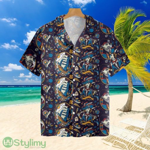 Tattoo Style Pirate Sea Adventuretropical Hawaiian Shirt For Men And Women Product Photo 1
