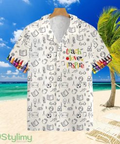 Teach-Love-Inspire Crayonstropical Hawaiian Shirt For Men And Women Product Photo 1