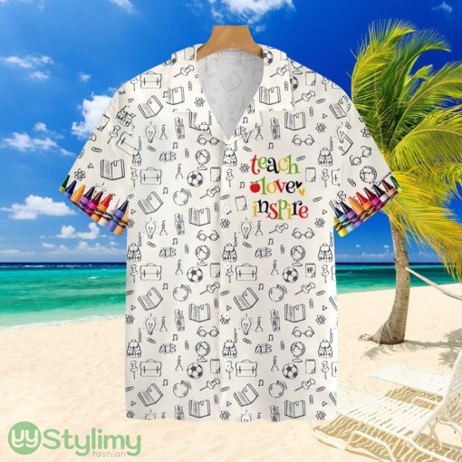 Teach-Love-Inspire Crayonstropical Hawaiian Shirt For Men And Women Product Photo 1