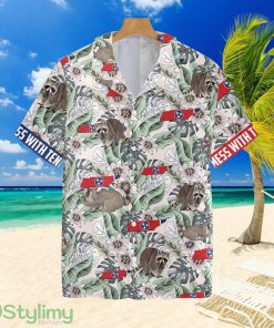 Tennessee Raccoon And Passion Flowers Tropical Hawaiian Shirt For Men And Women Product Photo 1