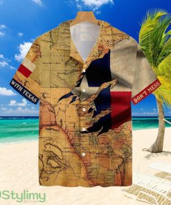 Texas Flag And Map Dont Mess With Texas Tropical Hawaiian Shirt For Men And Women Product Photo 1