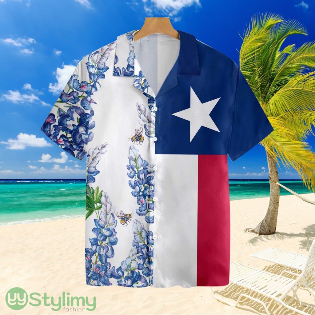 Texas Flag Bluebonnets Ver3 Tropical Hawaiian Shirt For Men And Women 2 Texas Flag Bluebonnets Ver3 Tropical Hawaiian Shirt For Men And Women Product Photo 1