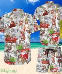Topeka Style Christmas Pit Bulls Unisex Hawaiian Shirt And Short Product Photo 1