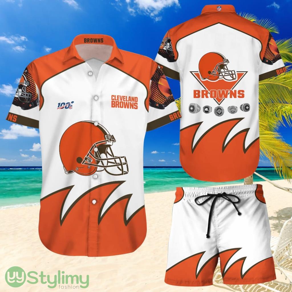 Topeka Style Cleveland Browns Hawaiian Shirt And Short Summer 2 Topeka Style Cleveland Browns Hawaiian Shirt And Short Summer Product Photo 1