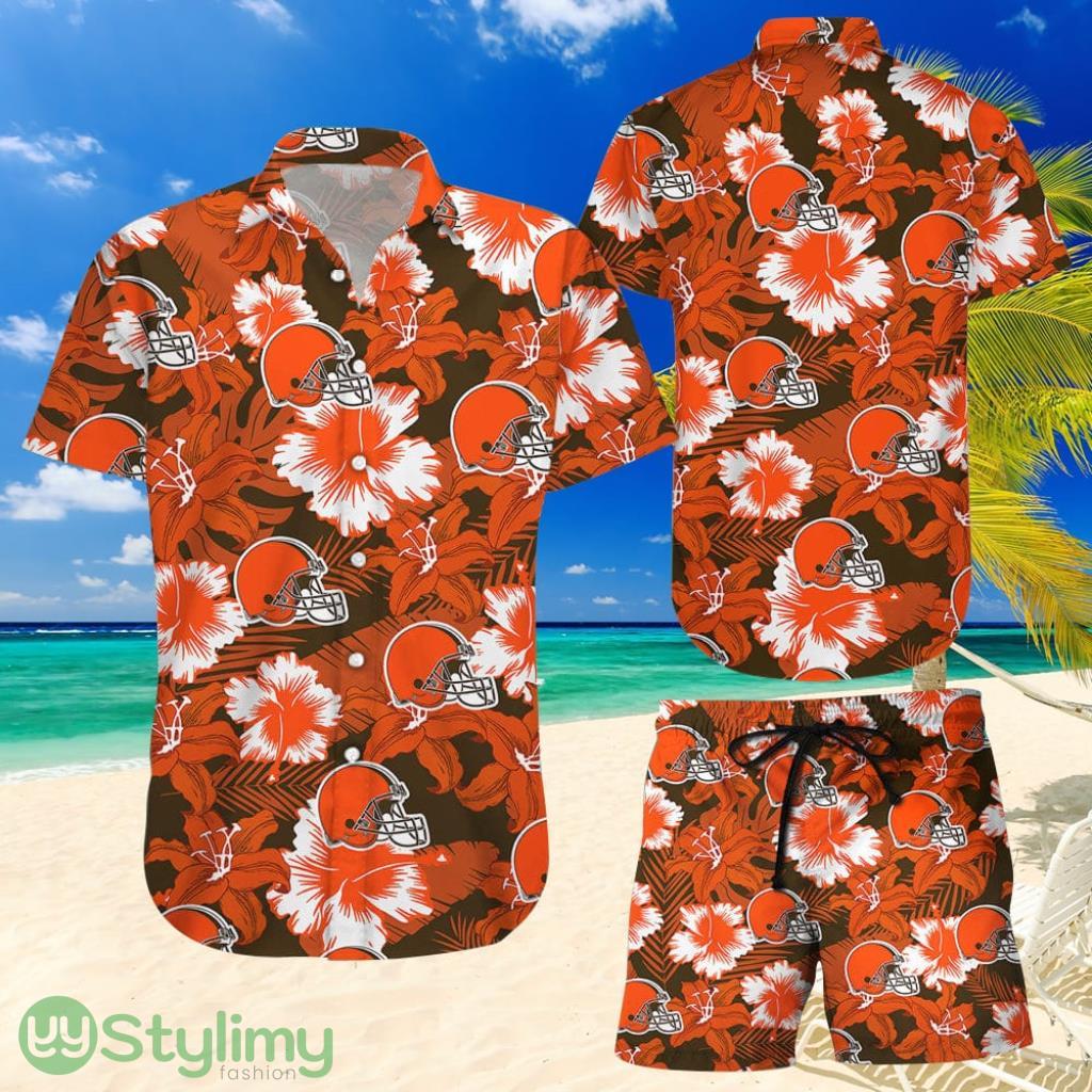 Topeka Style Cleveland Browns Nfl Hawaiian Shirt And Short 2 Topeka Style Cleveland Browns Nfl Hawaiian Shirt And Short Product Photo 1