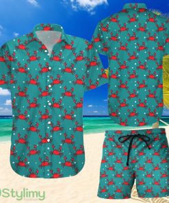 Topeka Style Crab Hawaiian Shirt And Short - Cute Red Crab Pattern Print Button Down Shirt Ideas Product Photo 1