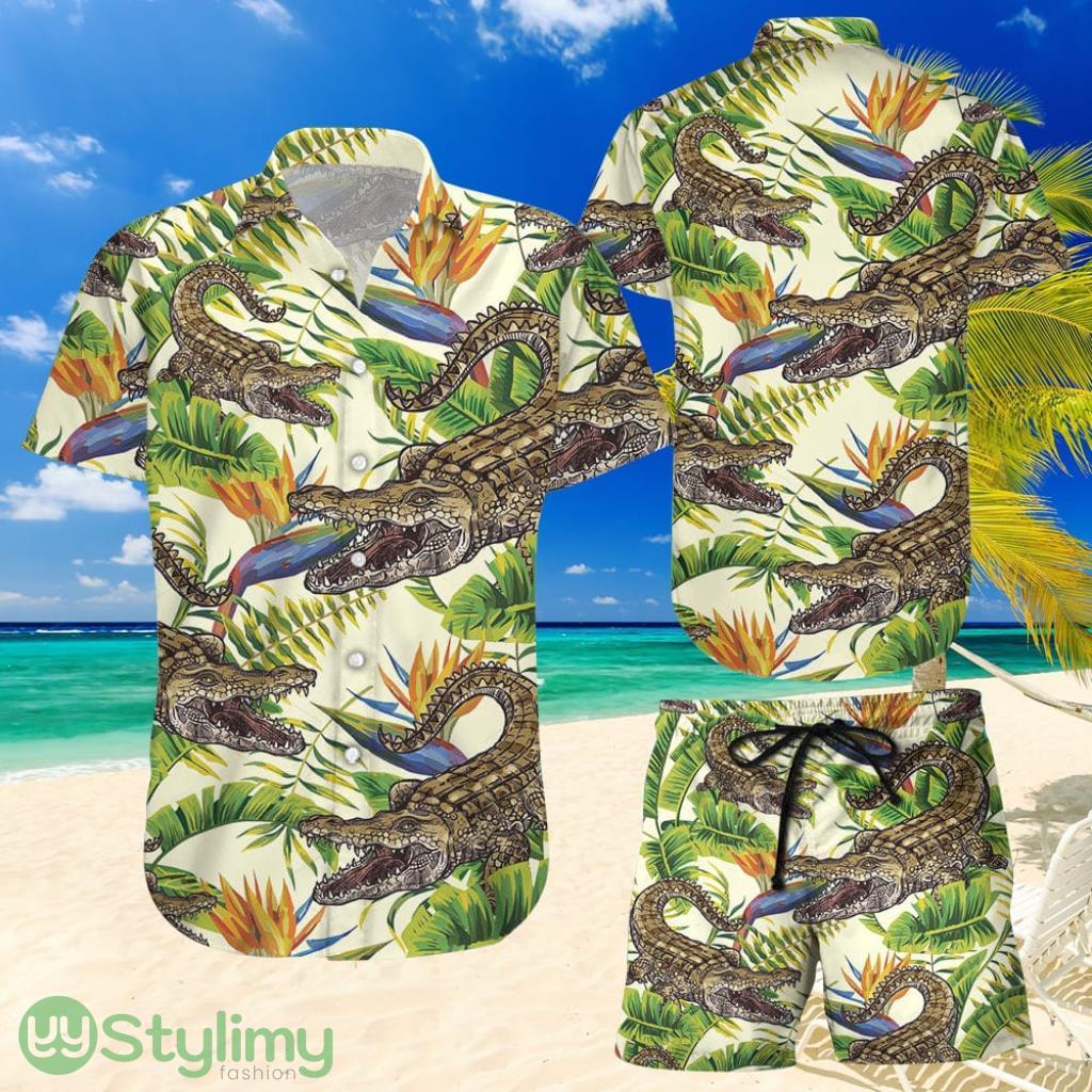 Topeka Style Crocodile Hawaiian Shirt And Short - Crocodile Banana Palm Hawaii Shirt - Gift For Crocodile Lover 2 Topeka Style Crocodile Hawaiian Shirt And Short - Crocodile Banana Palm Hawaii Shirt - Gift For Crocodile Lover Product Photo 1