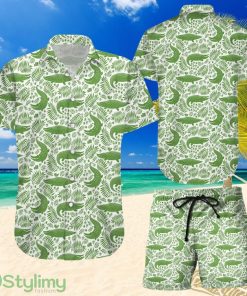 Topeka Style Crocodile Hawaiian Shirt And Short - Green Crocodile Pattern All Over Print Hawaii Shirt Product Photo 1