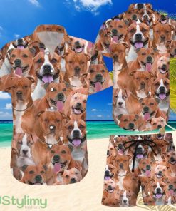 Topeka Style Dog Hawaiian Shirt And Short - American Staffordshire Terrier Hawaiian Shirt And Short - Summer Gift For Dog Lovers Product Photo 1