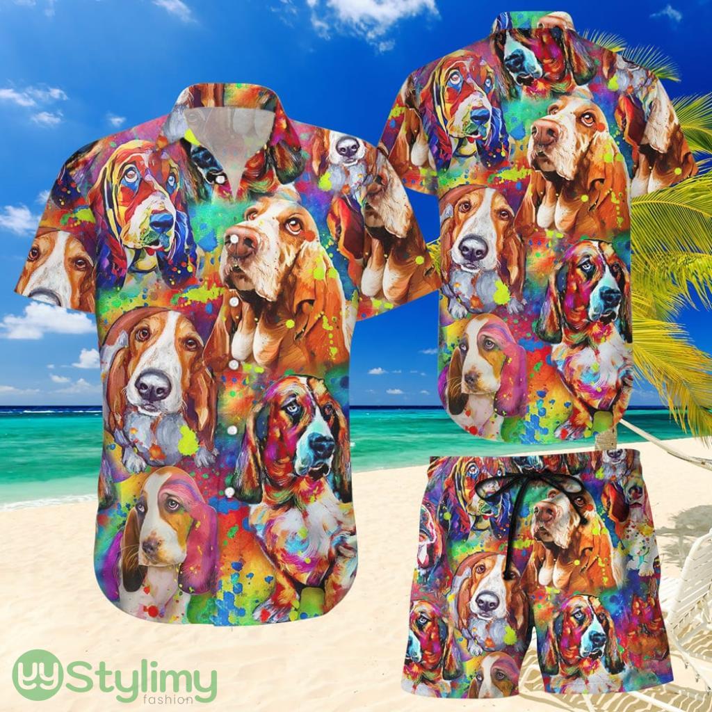Topeka Style Dog Hawaiian Shirt And Short - Colorful Basset Hounds Hawaiian Shirt And Short - Summer Gift For Basset Owners 2 Topeka Style Dog Hawaiian Shirt And Short - Colorful Basset Hounds Hawaiian Shirt And Short - Summer Gift For Basset Owners Product Photo 1