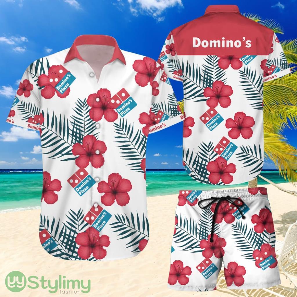 Topeka Style Domino’s Pizza Hawaiian Shirt And Short 2 Topeka Style Domino’s Pizza Hawaiian Shirt And Short Product Photo 1