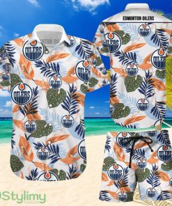 Topeka Style Edmonton Oilers Hawaiian Shirt And Short Product Photo 1